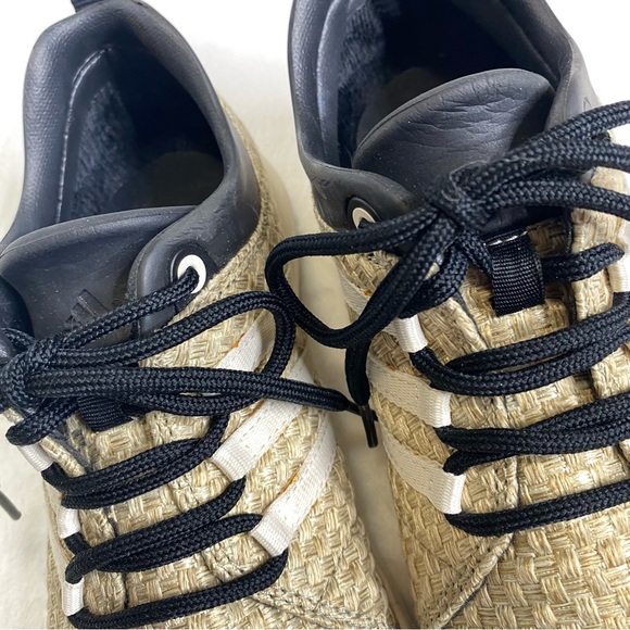 Adidas Men’s Satellize MC Plein Air Sneaker GUC Tan Black & White Stripes Sz 7.5 - Picture 9 of 10